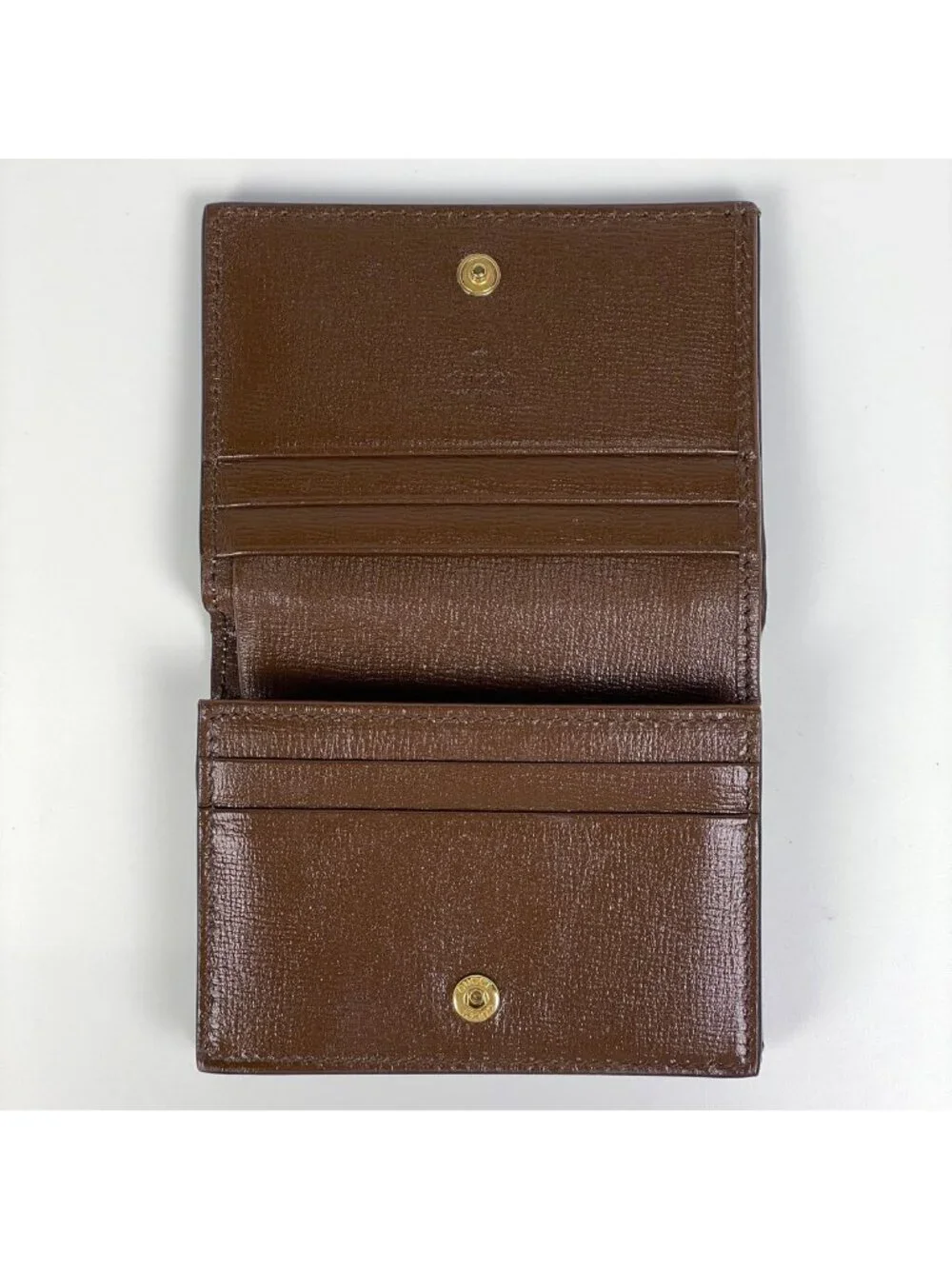 Gucci GG Pattern Bifold Wallet Heart Leather Beige - Picture 6 of 6